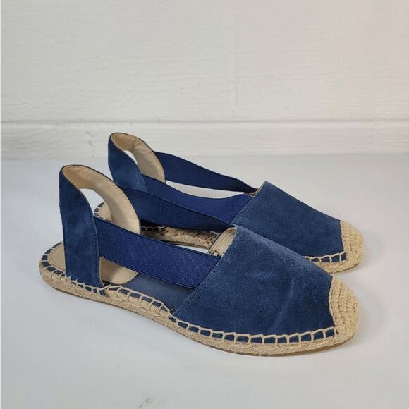 Botkier New York henry blue suede leather Espadrille flats size 6.5 Boho - Picture 1 of 9